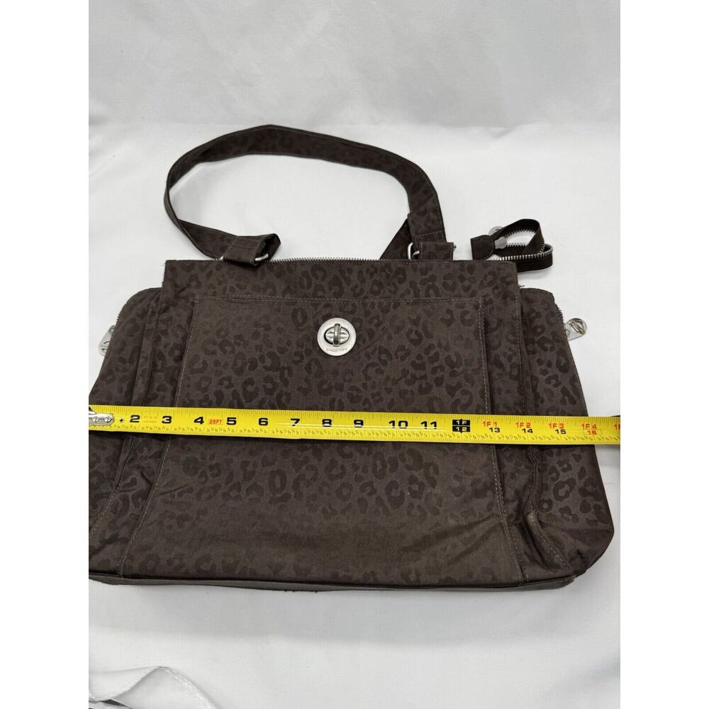 Baggallini All Around Tote Brown Animal Print Lightweight Waterproof - Picture 12 of 16